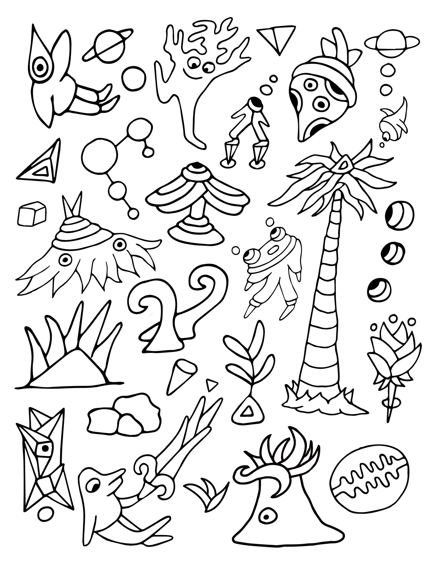 The Land of FRENCHPRESSLEY - COLORING BOOK #1 - PDF Digital Download