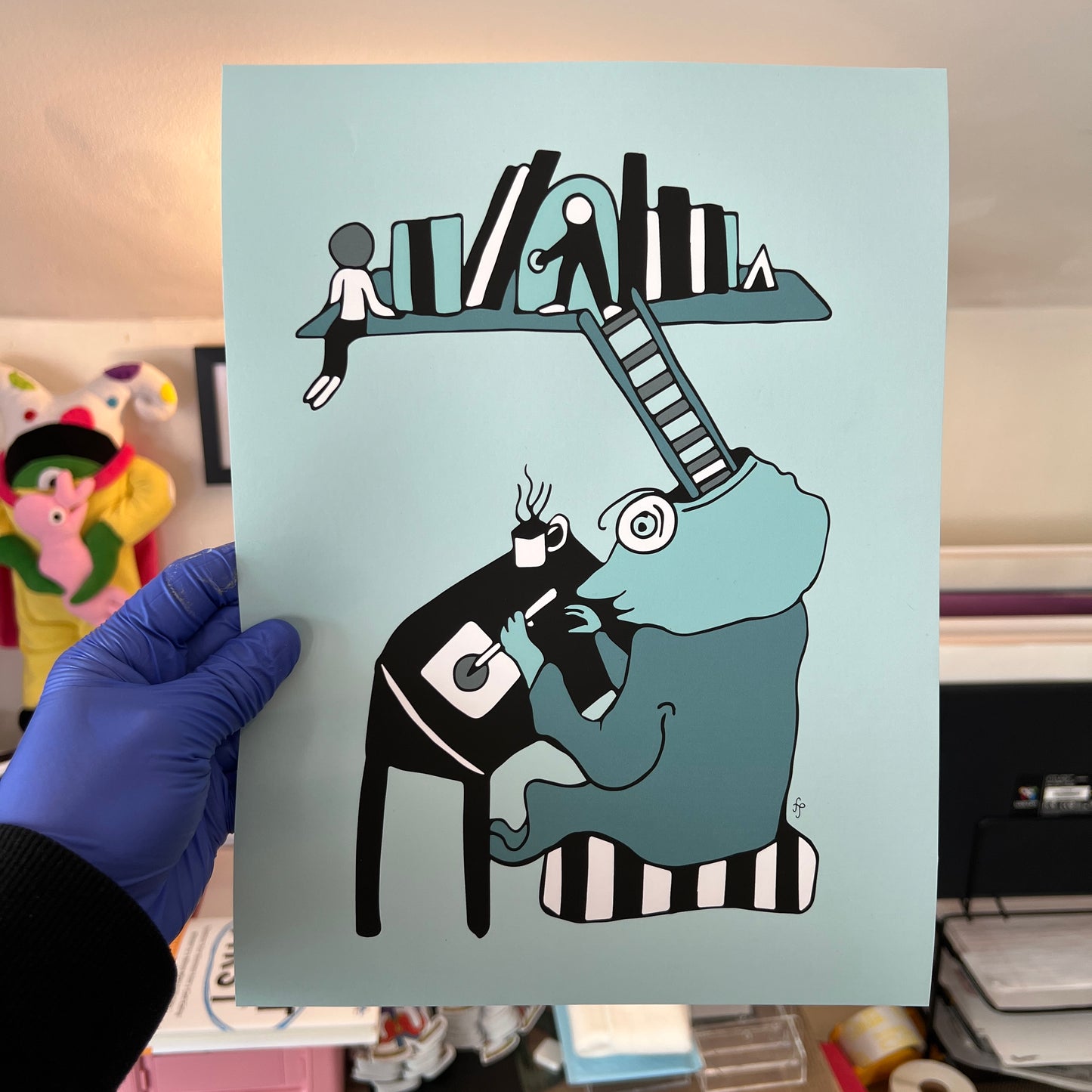 Thinking Too Hard / Self-Portrait #1 - Print